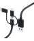 USB-Kabel 00201536, 1,5m, USB-A auf USB-C / Lightning & Micro-USB, schwarz