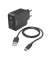 Ladekabel mit Adapter schwarz 1,5 m, 19,5 Watt