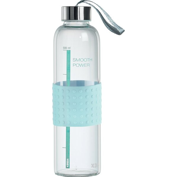 4047443490537 - Xavax Glasflasche 500ml mit Markierung Schlaufe für Kohlensäure u heiß kalt