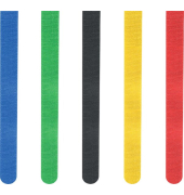 Klettbinder, wiederverwendbar, (H x B) 21,5 x 1,6 cm, 5 Stück, sortiert