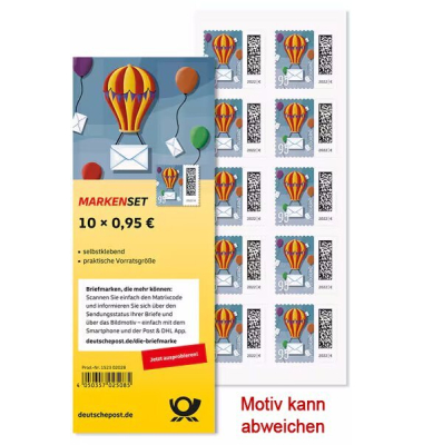 0,95 &euro; Briefmarken Ballonpost selbstklebend