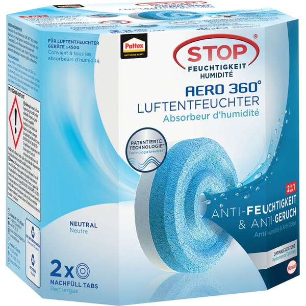 4057278000825 - Luftentfeuchter Tab Aero 360 Geruchsneutralisierer 4057278000825 2 Stück