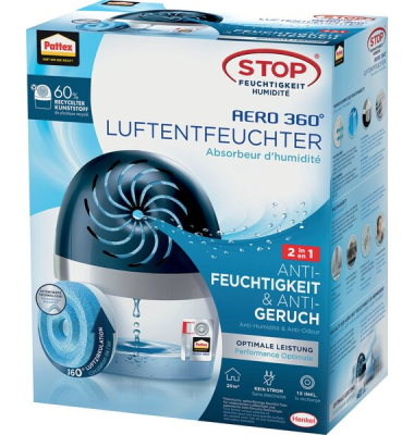 Luftentfeuchter Aero 360° mit Auslaufschutz, Ausgieß-Öffnung