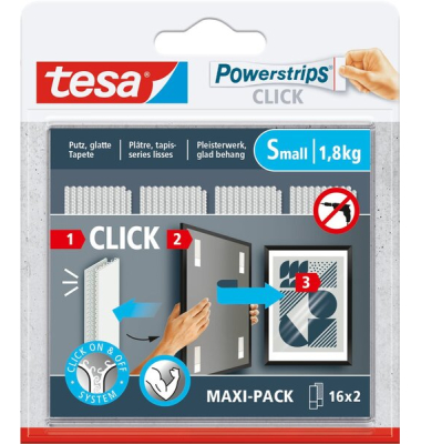 tesa Powerstrips CLICK SMALL, 1,8 kg