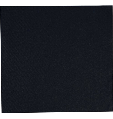 Servietten Eleganza 30703, schwarz / Uni, 1-lagig, 40x40cm