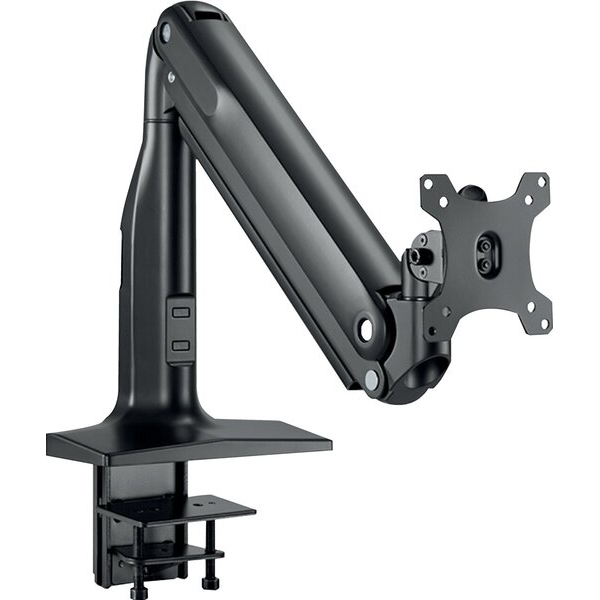 4250058587022 - HAGOR HA - Befestigungskit (VESA-Montageadapter 100 mm bis 200 mm ein Arm mit Gasdruckfeder) - für LCD-Display - Aluminium - Schwarz - Bildschirmgröße 43-109 cm (17-43)