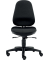 Bürodrehstuhl Ultra XL, ohne Armlehnen, Rückenlehne/Sitz gepolstert schwarz, Fußkreuz Kunststoff schwarz, Teppichbodenrollen, Nu