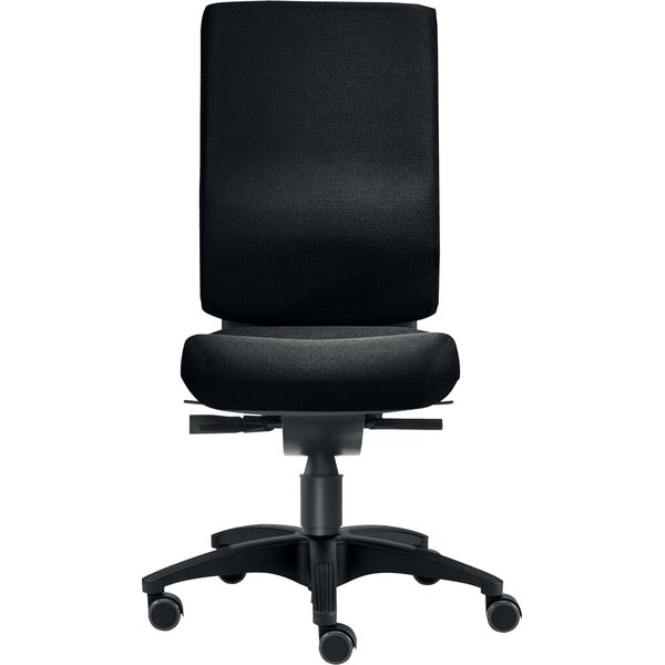 4250416805300 - Bürodrehstuhl Cube M Nutzergewicht bis 120 kg ohne Armlehnen Bandscheiben-Sitz Teppichbodenrollen schwarz 4250416805300 SI