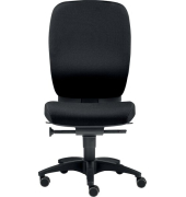 Bürodrehstuhl Office, Nutzergewicht bis 120 kg, ohne Armlehnen, Hartbodenrollen, schwarz