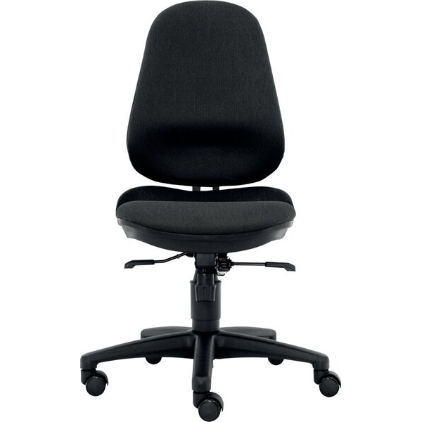 SITWELL STEIFENSAND AG Bürodrehstuhl Ultra M, ohne Armlehnen, Rückenlehne/Sitz gepolstert schwarz, Fußkreuz Kunststoff schwarz, Hartbodenrollen, Nutzer