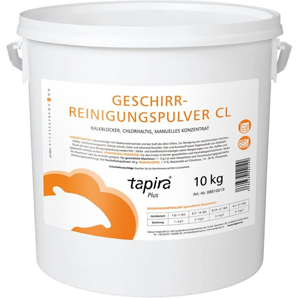 4260339552199 - Tapira Geschirreinigungspulver plus CL 10 kg 4260339552199 Alpedia