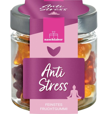 Fruchtgummi "Anti Stress", Glas, 120g Fruchtgummi "Anti Stress", Glas, 120g