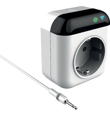 Smart WLAN Thermostatstecker, Steuerung über App oder Sprachassistent, weiß