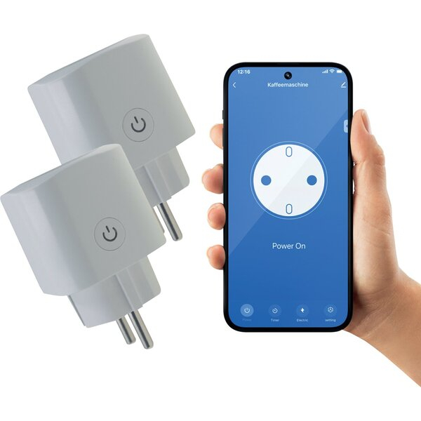 4260449576146 - Smart WLAN Steckdose innen Steuerung über App Alexa oder Google Assistent weiß 2 Stück 4260449576146 XLYNE 4260449576146 - Smart WLAN Steckdose innen Steuerung über App Alexa oder Google Assistent weiß 2 Stück 4260449576146 XLYNE