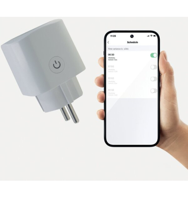 Smart WLAN Steckdose, innen, Steuerung über App, Alexa oder Google Assistent, weiß, 4 Stück