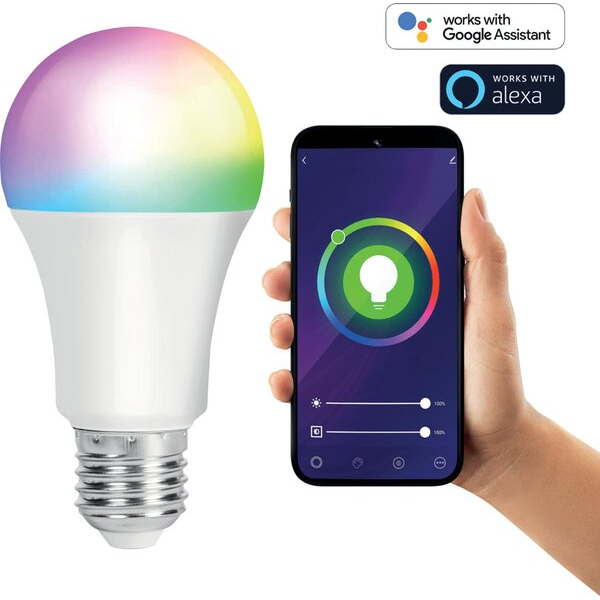 4260449576221 - Smart WLAN LED Leuchte E27 RGBW 800lm Warm-Weiß & Kalt-Weiß 4260449576221 XLYNE 4260449576221 - Smart WLAN LED Leuchte E27 RGBW 800lm Warm-Weiß & Kalt-Weiß 4260449576221 XLYNE