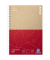 Collegeblock Y-01-02-02 share, Muster, Lineatur 22 / kariert mit Rand innen, A5, 80g, rot, 100 Blatt
