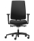 Bürodrehstuhl Indeed operator, schwarz / schwarz, mit Armlehnen, bis 150kg