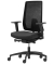 Bürodrehstuhl Indeed mesh, schwarz / schwarz, mit Armlehnen, bis 150kg