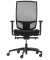 Bürostuhl AdJust evo mesh, schwarz / schwarz, mit Armlehnen, bis 120kg