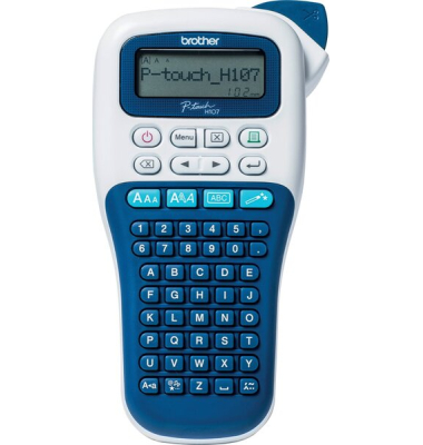 Beschriftungsgerät P-Touch H107B, Mobiles Gerät für TZe-Schriftbänder in 3,5/6/9 und 12 mm Breite, ABC-Tastatur mit separatem Zi