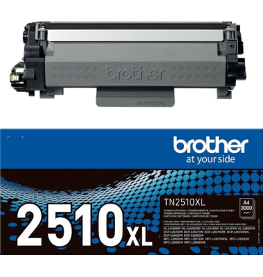 Toner TN-2510XL, für Brother Drucker, ca. 3.000 Seiten, schwarz