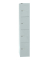 Schließfachschrank, Metall, 1 Abteil mit 4 Fächern, abschließbar, 30,5x180,2cm (BxH), lichtgrau