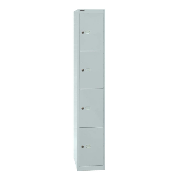 5020073765403 - Schließfachschrank Metall 1 Abteil mit 4 Fächern abschließbar 305x1802cm (BxH) lichtgrau 5020073765403 Bisley