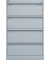 Karteischrank, 2-bahnig, 6 Schübe, (H x B x L) 915 x 570 x 622 mm, lichtgrau