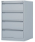 Karteischrank, 2-bahnig, 6 Schübe, (H x B x L) 915 x 570 x 622 mm, lichtgrau