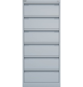 Karteischrank, 2-bahnig, 4 Schübe, (H x B x L) 1321 x 570 x 510 mm, lichtgrau