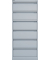 Karteischrank, 2-bahnig, 4 Schübe, (H x B x L) 1321 x 570 x 510 mm, lichtgrau