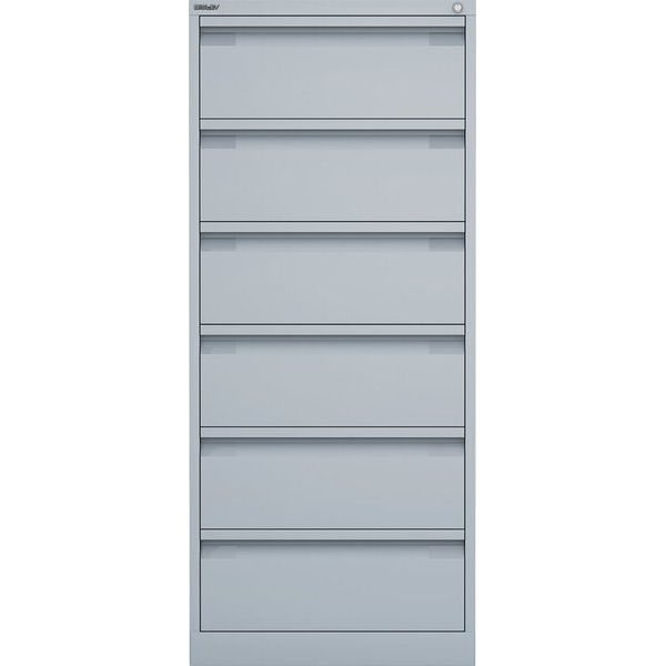 5020073859812 - Karteischrank 2-bahnig 4 Schübe (H x B x L) 1321 x 570 x 510 mm lichtgrau 5020073859812 Bisley