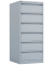 Karteischrank, 2-bahnig, 4 Schübe, (H x B x L) 1321 x 570 x 510 mm, lichtgrau