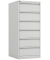 Karteischrank, 2-bahnig, 4 Schübe, (H x B x L) 1321 x 570 x 622 mm, weiß