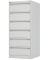 Karteischrank, 2-bahnig, 4 Schübe, (H x B x L) 1321 x 570 x 622 mm, weiß