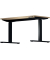 Schreibtisch E-WonderTech, elektrisch h&ouml;henverstellbar, 65,5-130,5cm (H), 180x80cm (BxT), rechteckig, ahorn / schwarz