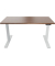 Schreibtisch E-WonderTech, elektrisch h&ouml;henverstellbar, 65,5-130,5cm (H), 180x80cm (BxT), rechteckig, nussbaum / verkehrswei&szlig;