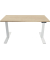 Schreibtisch E-WonderTech, elektrisch h&ouml;henverstellbar, 65,5-130,5cm (H), 180x80cm (BxT), rechteckig, ahorn / verkehrswei&szlig;