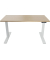 Schreibtisch E-WonderTech, elektrisch h&ouml;henverstellbar, 65,5-130,5cm (H), 180x80cm (BxT), rechteckig, eiche / verkehrswei&szlig;