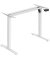 Sitz-Steh-Schreibtisch E-StarterTech, h&ouml;henverstellbar, 112cm (H), 112,2x60cm (BxT), rechteckig, wei&szlig; / wei&szlig;