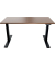 Schreibtisch E-WonderTech, elektrisch h&ouml;henverstellbar, 65,5-130,5cm (H), 120x60cm (BxT), rechteckig, nussbaum / schwarz