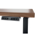 Schreibtisch E-WonderTech, elektrisch h&ouml;henverstellbar, 65,5-130,5cm (H), 120x60cm (BxT), rechteckig, nussbaum / schwarz