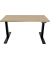 Schreibtisch E-WonderTech, elektrisch h&ouml;henverstellbar, 65,5-130,5cm (H), 120x60cm (BxT), rechteckig, ahorn / schwarz