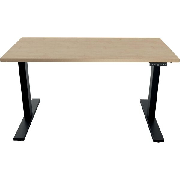 5020073995565 - Schreibtisch E-WonderTech elektrisch höhenverstellbar 655-1305cm (H) 120x60cm (BxT) rechteckig ahorn   schwarz 5020073995