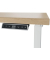 Schreibtisch E-WonderTech, elektrisch h&ouml;henverstellbar, 65,5-130,5cm (H), 120x60cm (BxT), rechteckig, eiche / wei&szlig;