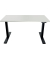 Schreibtisch E-WonderTech, elektrisch h&ouml;henverstellbar, 65,5-130,5cm (H), 140x60cm (BxT), rechteckig, wei&szlig; / schwarz