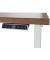 Schreibtisch E-WonderTech, elektrisch h&ouml;henverstellbar, 65,5-130,5cm (H), 140x60cm (BxT), rechteckig, nussbaum / wei&szlig;