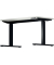 Schreibtisch E-WonderTech, elektrisch h&ouml;henverstellbar, 65,5-130,5cm (H), 140x80cm (BxT), rechteckig, wei&szlig; / schwarz