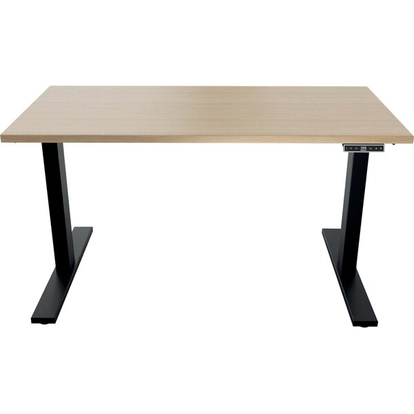 5020073995770 - Schreibtisch E-WonderTech elektrisch höhenverstellbar 655-1305cm (H) 140x80cm (BxT) rechteckig eiche   schwarz 5020073995
